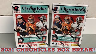 2021 Panini Chronicles Football Two Blaster Box Break [upl. by Phyl]