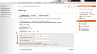 Änderung der PIN beim Online Banking [upl. by Ludwigg]