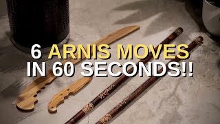 6 ARNIS MOVES in 60 seconds [upl. by Sonni]