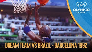 The USAs Dream Team v Brazil  Mens Basketball  Barcelona 1992 Replays [upl. by Irtimd]