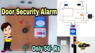 Electronic project  Simple Door Security alarm System  New Electrical project  Buzzer project [upl. by Nan]