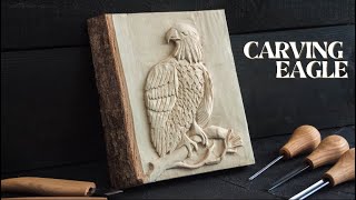 Carving a Wooden Eagle Easy Wood Carving Ideas [upl. by Jeannette]