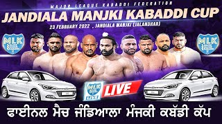 Final Match  Jandiala Manjki Jalandhar MLK Kabaddi Cup 2022 Live Now [upl. by Eninahpets795]