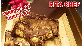 TORRONE CIOCCOLATO E NOCCIOLE🎄RITA CHEF  Una delizia di Natale [upl. by Enneicul]