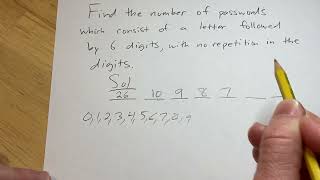 Number of 7 Digit Passwords Starting with a Letter and No Repetition [upl. by Bunow839]