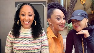 Tamera MowryHousley Talks REUNION With Tia After Months Apart Exclusive [upl. by Arinaid]