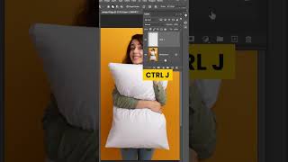 Adobe Photoshop 2025  How to create realistic pillow mockup tutorial shorts sukasstudio20 [upl. by Genny]