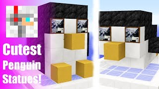 CUTEST MINECRAFT STATUES 4  Penguin Tutorial [upl. by Baruch]