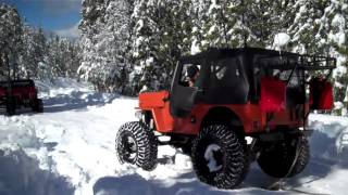 jeep snow wheeling camping 2011 weekend on the strap [upl. by Hoffman883]