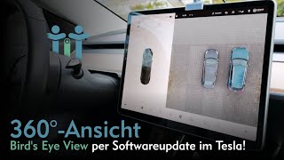 Tesla 360GradAnsicht Birds Eye View im Model 3 Aprilscherz april fool [upl. by Odlonra]