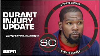 Tim Bontemps provides Kevin Durant’s TIMETABLE for Team USA Return 🍿  SportsCenter [upl. by Enalahs]