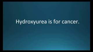 How to pronounce hydroxyurea Hydrea Memorizing Pharmacology Video Flashcard [upl. by Safir]