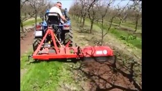 Rotavator  fraise déportable Roussel Agri 62 pour vergers  vignes [upl. by Aniger226]