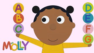 The Alphabet Song  Miss Molly Sing Along Songs  The Alphabet Kids [upl. by Enra700]