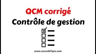 EP 3 contrôle de Gestion QCM 1 généralité sur le contrôle de gestion [upl. by Eekorehc]