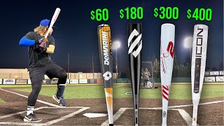 DOES PRICE MATTER on USSSA bats  60 vs 180 vs 300 vs 400 USSSA Baseball Bat Review [upl. by Nylsor]