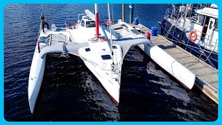 Should We BUY THIS BOAT Trimaran quotAmileequot Full Tour Learning the Lines [upl. by Proudlove]