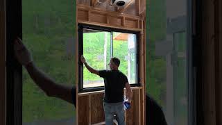 Premium Black Aluminum Windows with Triple Pane Glass amp Hidden Handles  Laundry Room Installation [upl. by Yenots33]