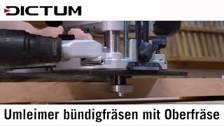 Umleimer bündigfräsen mit Oberfräse und CRB 7 BündigfräsAdapterplatte [upl. by Linders]