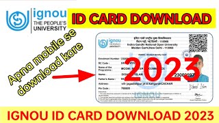 IGNOU id card download 2023  how to download ignou id card  IGNOU id download kaise kore  viral [upl. by Hally]