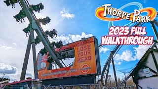 THORPE PARK 2023 Virtual Tour  Every Area Ride and Attraction March 2023 4K [upl. by Enert]