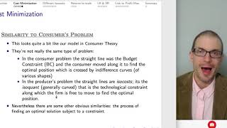 Intermediate Microeconomics Cost Minimization [upl. by Miharbi]