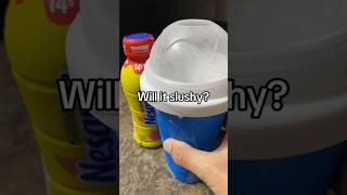 Nesquik Strawberry Milk Will it slushy milk milkshake slushy slushycup slushie [upl. by Giltzow]