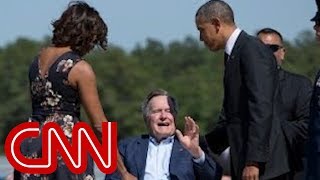 George H W Bush greets Obamas [upl. by Tnelc]