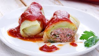 Herzhafte Kohl Roulade  ein Hackfleisch Rezept traditionell polnisch [upl. by Narik]