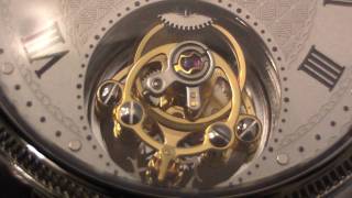 Closeup of tourbillon watch movement [upl. by Annauqal]