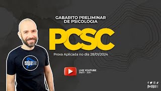 PCSC  Correção da Prova de Psicologia 2024 [upl. by Atinauq]