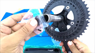 Shimano 105 Crankset Unboxing amp Installation [upl. by Yehs]