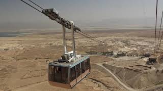 Masada Israel  Cable car ride to the top [upl. by Oivlis]