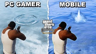 GTA SA Definitive Edition PC vs Mobile Comparación Gráfica [upl. by Eugenie]