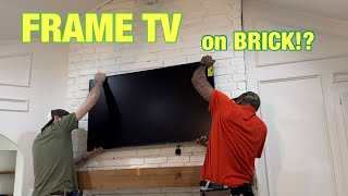 Samsung Frame TV Install on BRICK 2024 [upl. by Smail993]