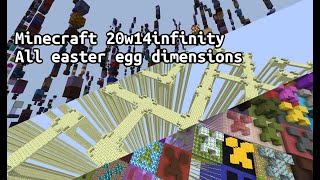 All Easter Egg Dimensions  Minecraft snapshot 20w14infinity [upl. by Lamphere]