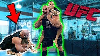 UFC FIGHTER CHOKES OUT WORLDS STRONGEST MAN  DUSTIN POIRIER [upl. by Antonin]