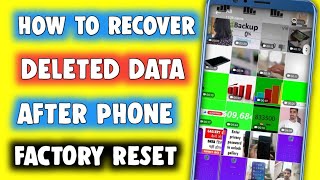 How to Recover Data After Phone Factory Reset  New Data Recovery Methods After Hard Reset Android [upl. by Dottie]