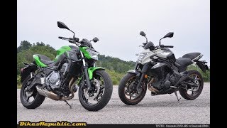 Kawasaki Z650 amp ER6N comparison [upl. by Salesin160]