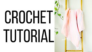 Crochet Baby Blanket Tutorial for beginners c2c Crochet Baby Blanket Pattern [upl. by Alleacim]