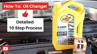 10th Gen Honda Accord 20  HowTo Oil Change [upl. by Frisse]