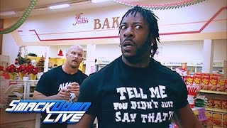 quotStone Coldquot Steve Austin amp Booker T engage in a grocery store brawl SmackDown LIVE Nov 15 2016 [upl. by Devin149]