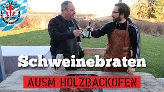 Schweinebraten  Holzbackofen HBO  DER Klassiker aus Bayern🍻 [upl. by Nolat]