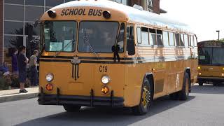 Retired School Buses Parade HISTORIC [upl. by Okiram]