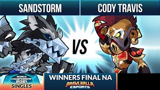 Sandstorm vs Cody Travis  Winners Final  BCX Singles Finals 2021  NA 1v1 [upl. by Ahsiekin]