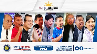 PiliPinas Debates 2022 The Turning Point  First Presidential Debate [upl. by Norval]