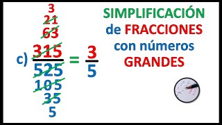 SIMPLIFICAR FRACCIONES con NÚMEROS GRANDES [upl. by Nellie]