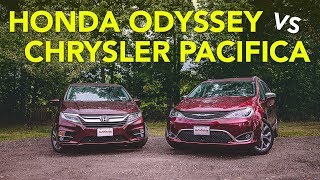 2018 Honda Odyssey vs 2017 Chrysler Pacifica [upl. by Namie881]