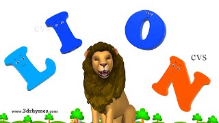 Learn Spelling  ABC Songs for Children  Alphabet Songs  3D Animation ABC Nursery Rhymes 4 [upl. by Oretos]