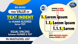 How to fix weird text indentation problems with multilevel list in word  Find Text Indent value [upl. by Samoht]